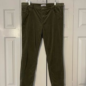 Loft size 14 green corduroy pants